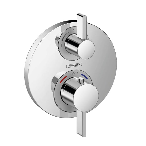 hansgrohe Ecostat S Thermostatic Trim with Volume Control and Diverter in Chrome