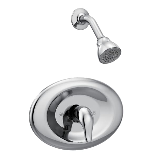 Moen Chateau Single-Handle 1-Spray Shower Faucet Trim Kit in Chrome (Valve Sold Separately)