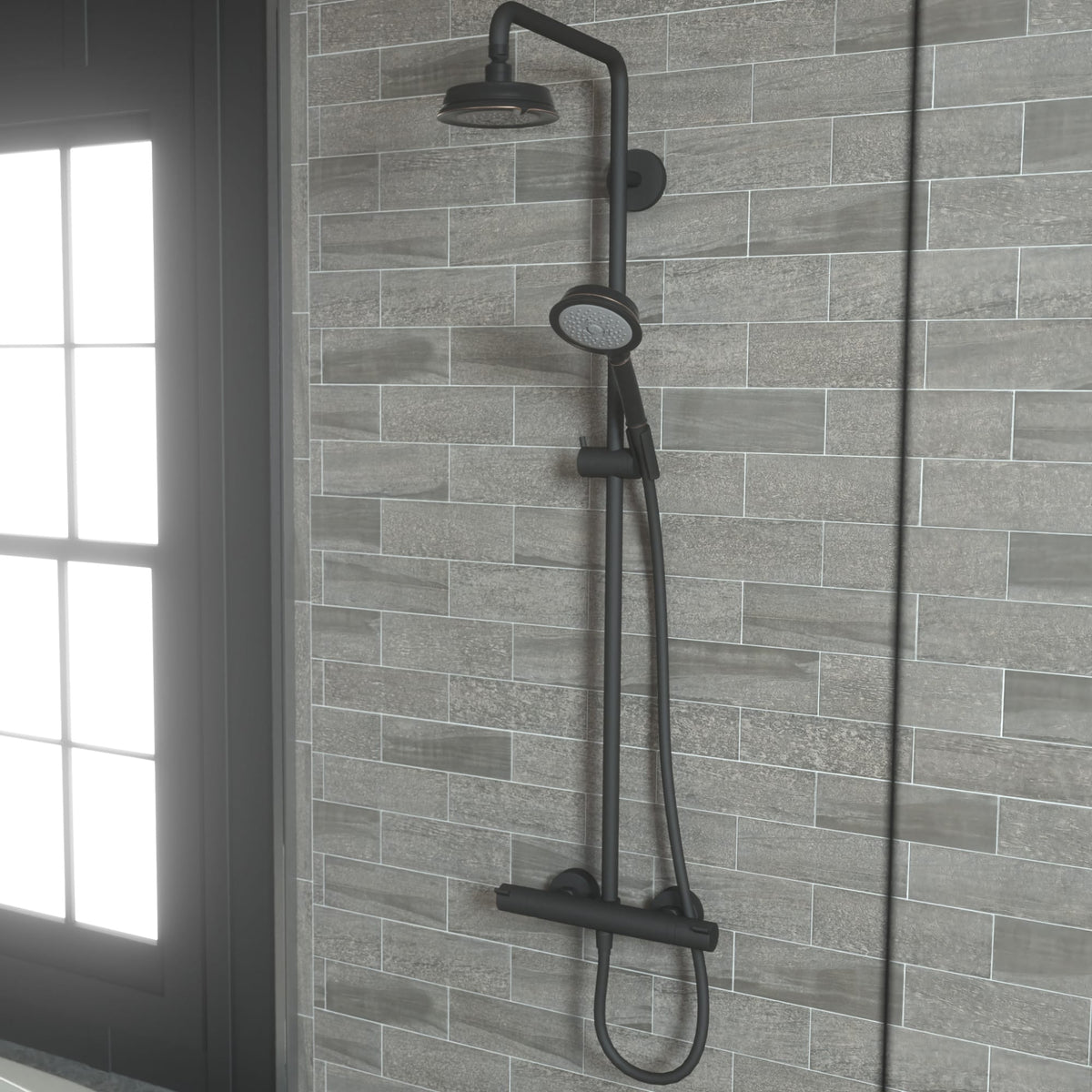 hansgrohe Croma 100 Classic Showerhead 3-Jet, 2.5 GPM in Rubbed Bronze