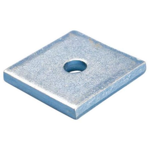 Square Channel Washer, Steel, EG, 5/16" Rod, 0.375" (9.5 mm) Hole