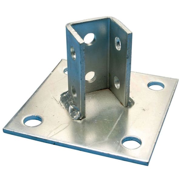 45 degree Post Base for Strut Type A, EG, 6" x 6" x 3.5" (152.4 mm x 152.4 mm x 88.9 mm)