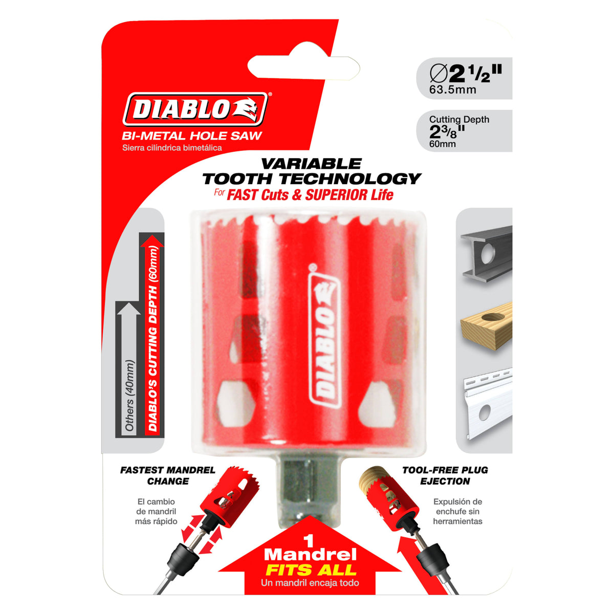 Diablo 2-1/2" Bi-Metal Hole Saw