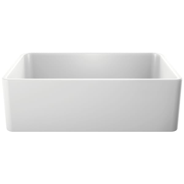 Cerana 33" Apron Single Bowl Farmhouse Sink - White