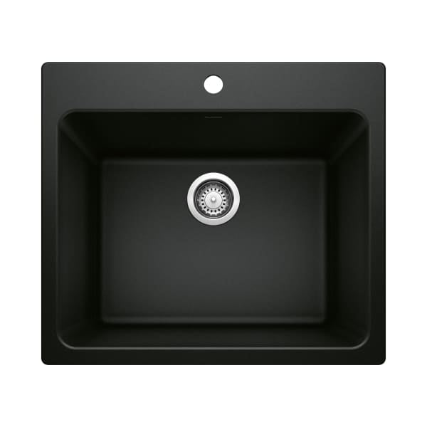 Liven Dual Mount Laundry Sink - Coal Black