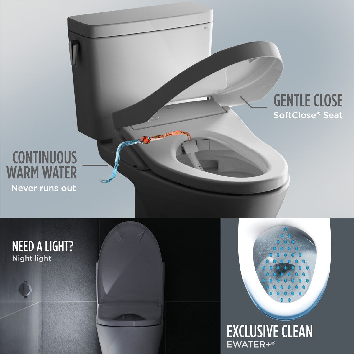 Toto SW4726#12 S7 WASHLET® Electronic Bidet Toilet Seat with EWATER+®, Contemporary Lid, Elongated, Sedona Beige