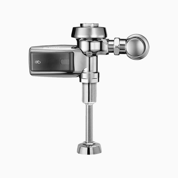 Royal® Sensor Flushometer (ROYAL 186-0.25 DBP SMOOTH HARDWIRE) Includes the required wall plate and a purple wall flange to let users know reclaimed water is in use - in Polished Chrome
