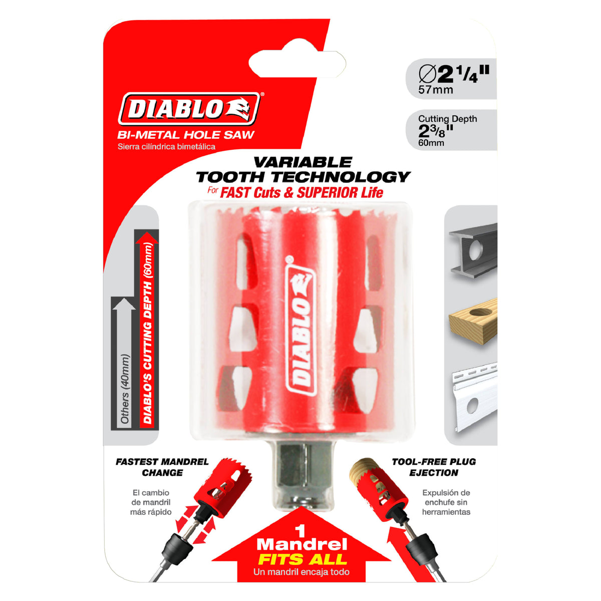 Diablo 2-1/4" Bi-Metal Hole Saw