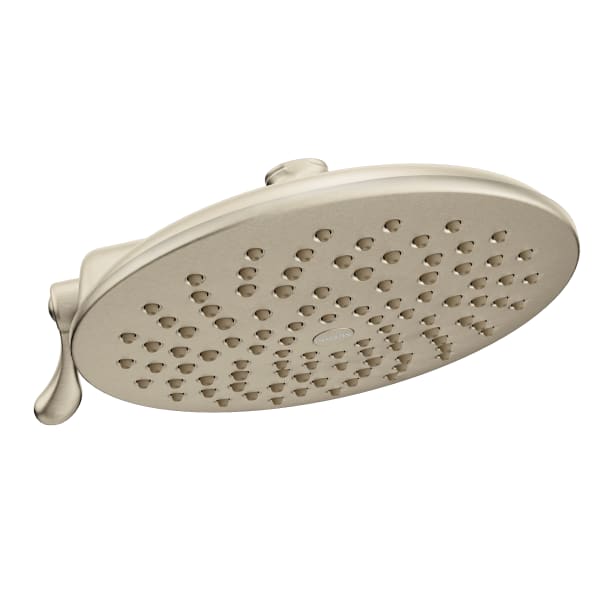 Moen Velocity 2-Spray 8" Single Wall Mount Fixed Adjustable Spray Shower Head in Brushed Nickel