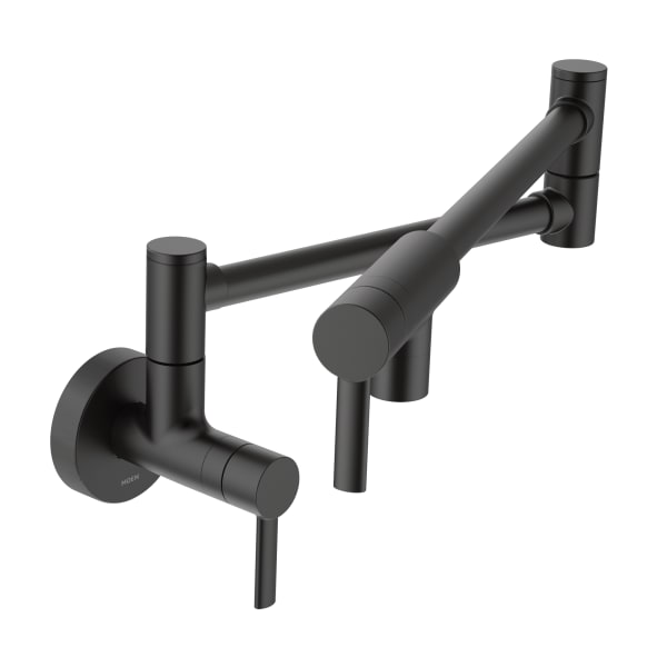 Moen Modern Wall Mounted Swing Arm Potfiller in Matte Black
