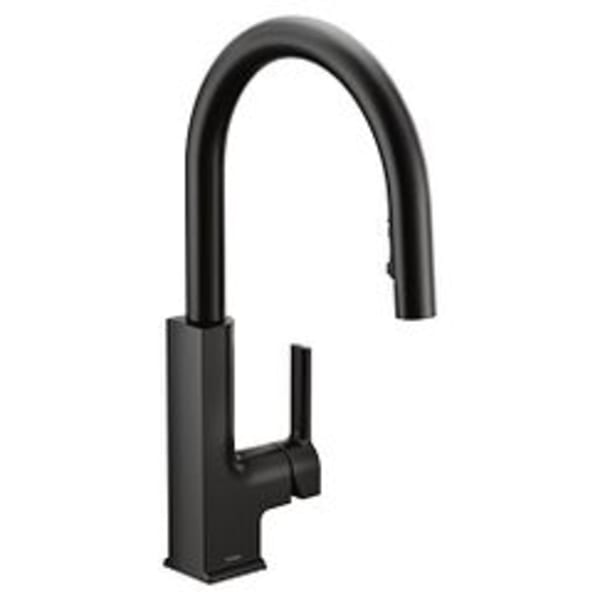Moen STo Matte black one-handle pulldown kitchen faucet