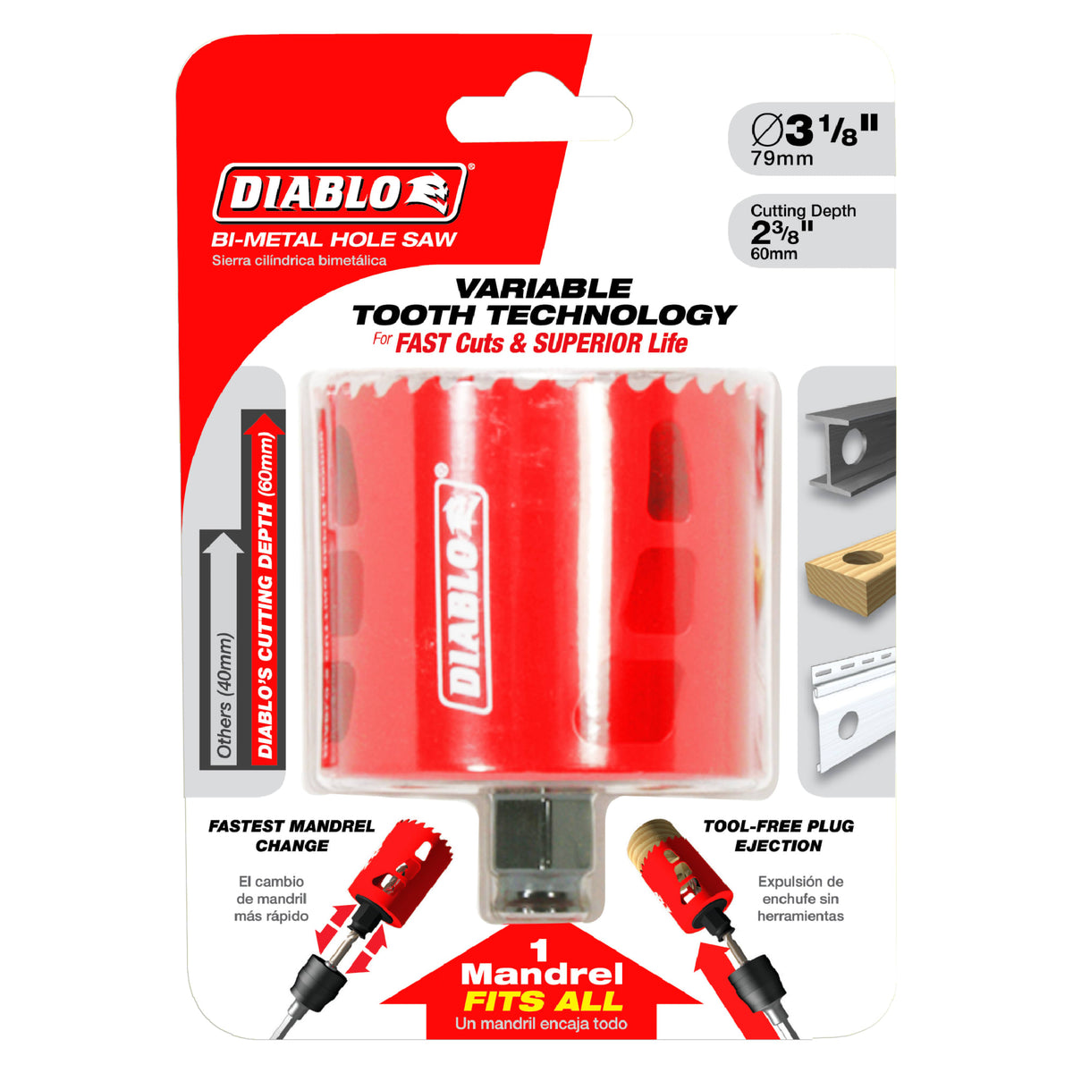 Diablo 3" Bi-Metal Hole Saw