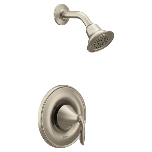Moen Eva Single-Handle Posi-Temp Trim Kit with Eco-Performance Showerhead in Brushed Nickel (Valve Sold Separately)