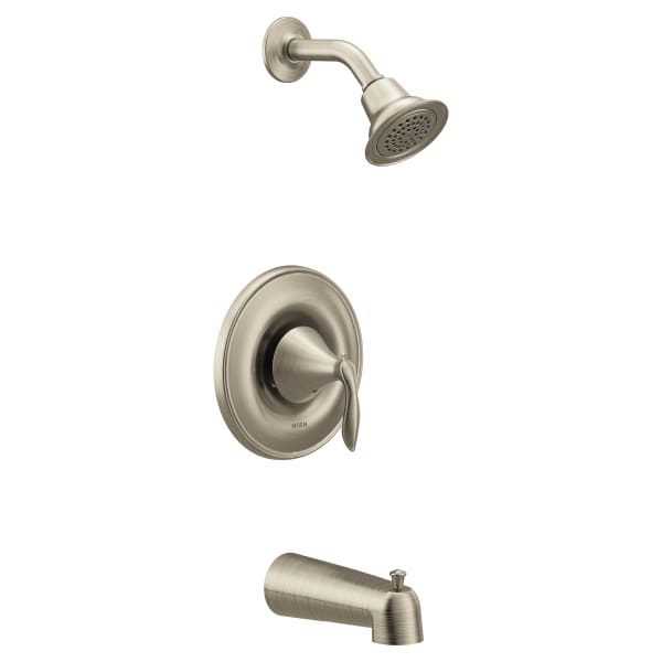 Moen Eva 1-Handle Posi-Temp Tub and Shower Trim Kit with Eco-Performance Showerhead in Brushed Nickel (Valve Sold Separately)