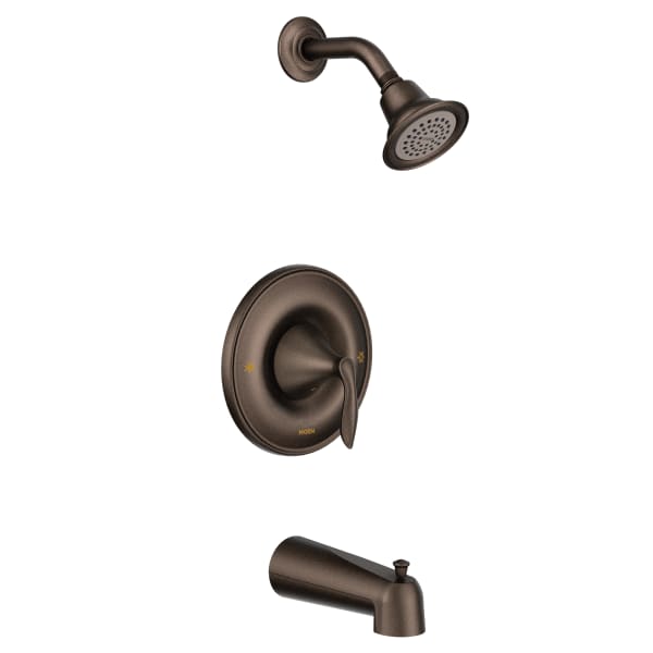 Moen Eva 1-Handle Posi-Temp Tub and Shower Trim Kit with Eco-Performance Showerhead in Oil Rubbed Bronze (Valve Sold Separately)