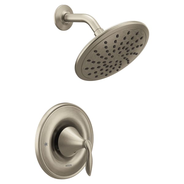Moen Eva Posi-Temp Rain Shower Single-Handle Shower Only Faucet Trim Kit in Brushed Nickel (Valve Sold Separately)