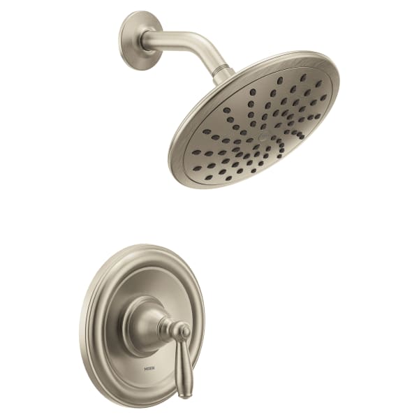 Moen Brantford Posi-Temp Rain Shower Single-Handle Shower Only Faucet Trim Kit in Brushed Nickel (Valve Sold Separately)