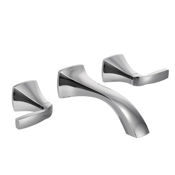 Moen Voss Wall Mount 2-Handle Low-Arc Lavatory Faucet Trim Kit in Chrome (Valve Sold Separately)