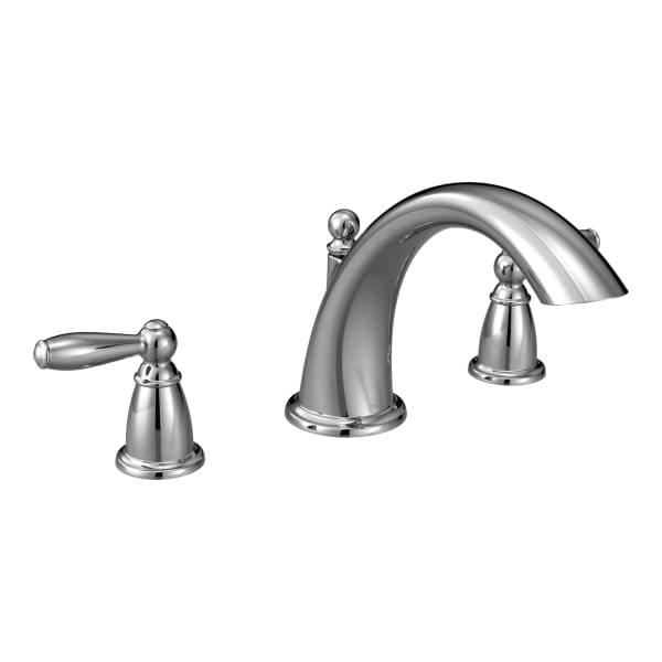 Moen Brantford 2-Handle Deck-Mount Roman Tub Faucet Trim Kit in Chrome (Valve Sold Separately)