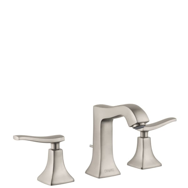 hansgrohe Metris C Widespread Faucet 100 with Pop-Up Drain, 1.2 GPM in Brushed Nickel