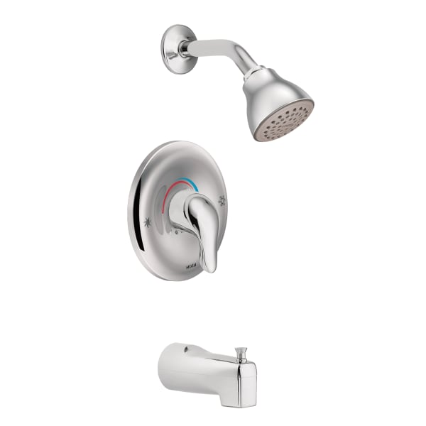 Moen Chateau 1-Handle Wallmount Tub Shower Trim Kit in Chrome Bulk Pack Valve not included