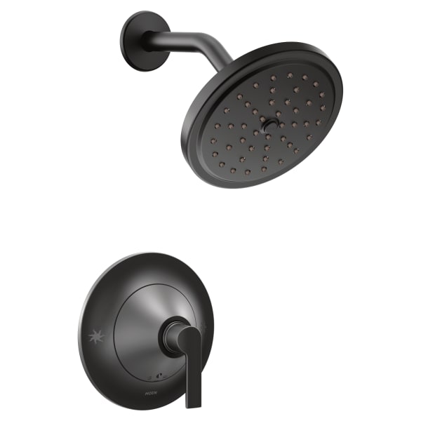Moen Doux Single-Handle Eco-Performance Posi-Temp Shower Faucet Trim Kit in Matte Black (Valve Sold Separately)