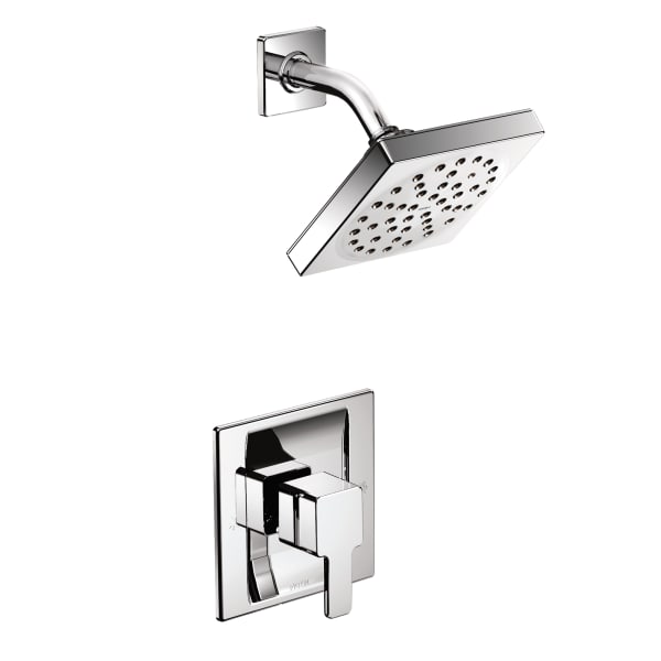 Moen 90 Degree Posi-Temp Single-Handle 1-Spray Shower Faucet Trim Kit in Chrome (Valve Sold Separately)