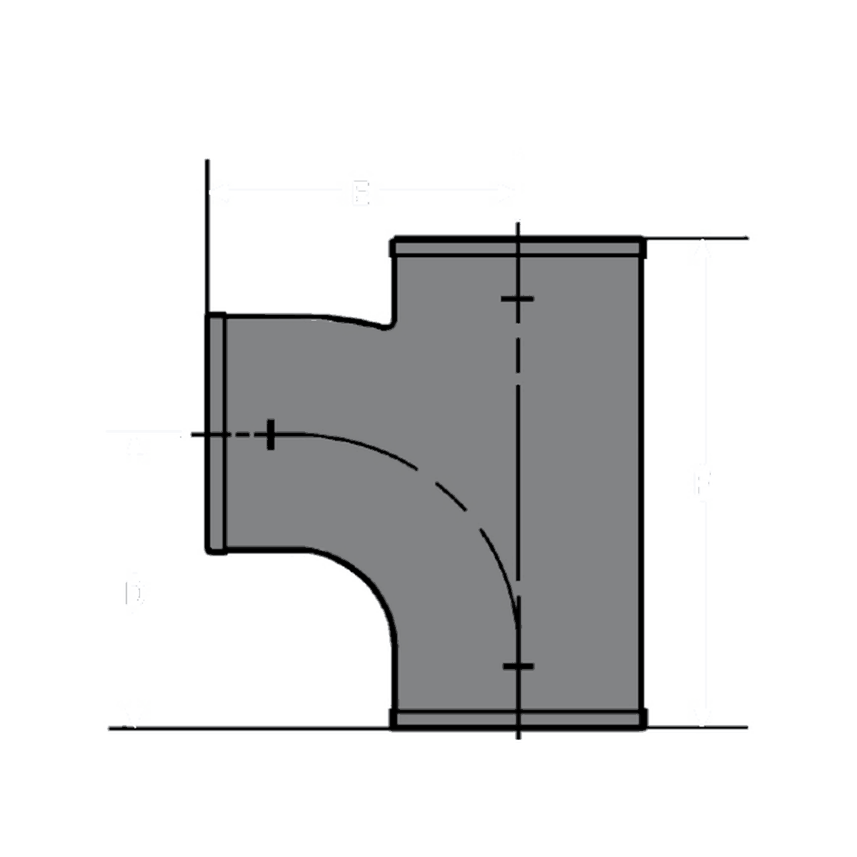 Tyler Pipe cast iron no-hub sanitary tee