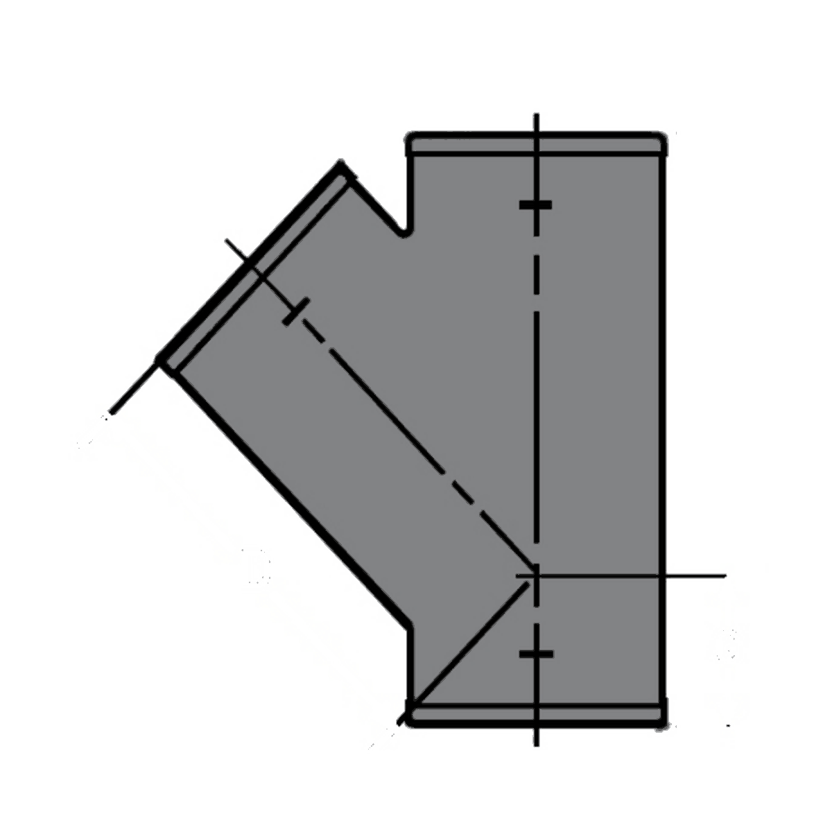 Tyler Pipe cast iron no-hub wye fitting