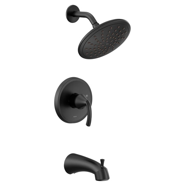 Moen Glyde M-CORE 2-Series Eco Performance 1-Handle Tub and Shower Trim Kit in Matte Black (Valve Sold Separately)