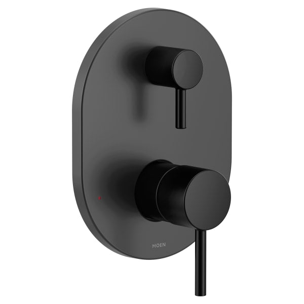 Moen Align M-CORE 3-Series 2-Handle Shower Trim with Integrated Transfer Valve in Matte Black (Valve Sold Separately)