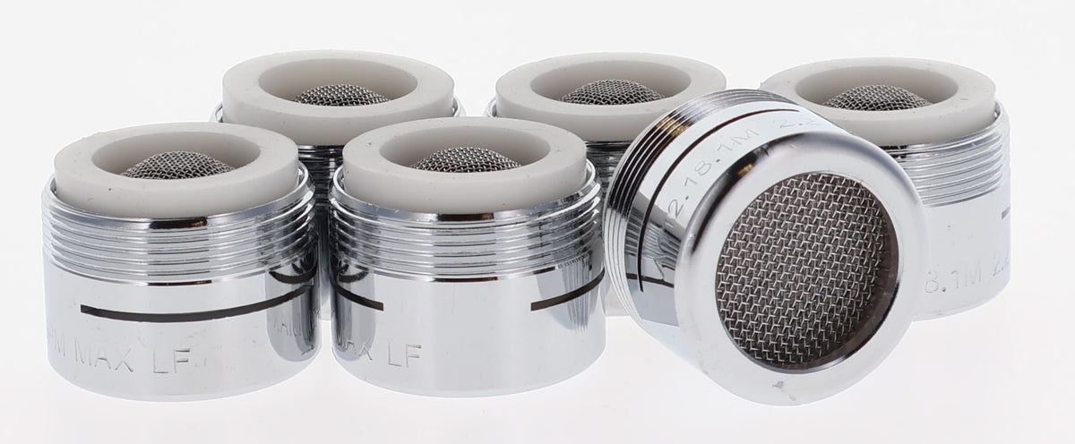 Pasco Dual Thrd Aerator Polish Chrome-6pk