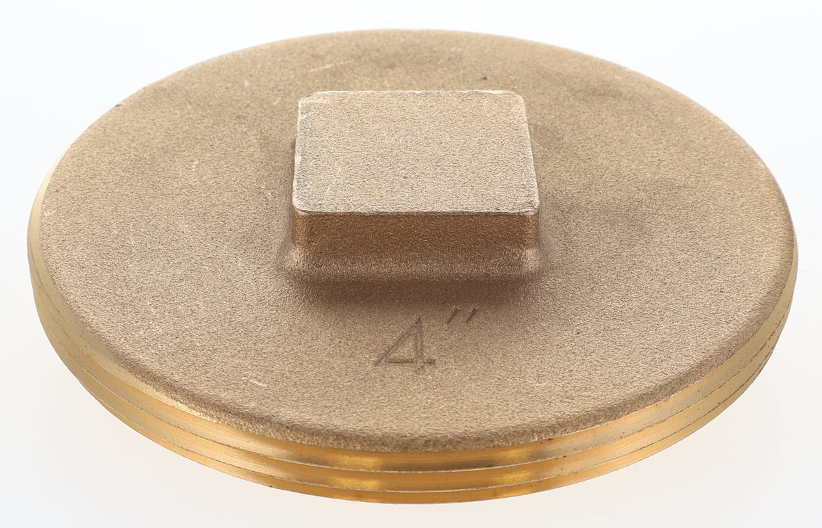 Pasco 4" SO CD Brass Clean Out Plug - RH