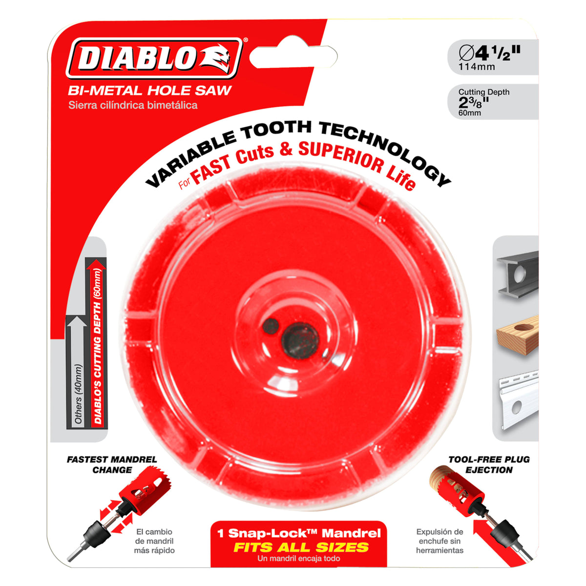 Diablo 4-1/4" Bi-Metal Hole Saw