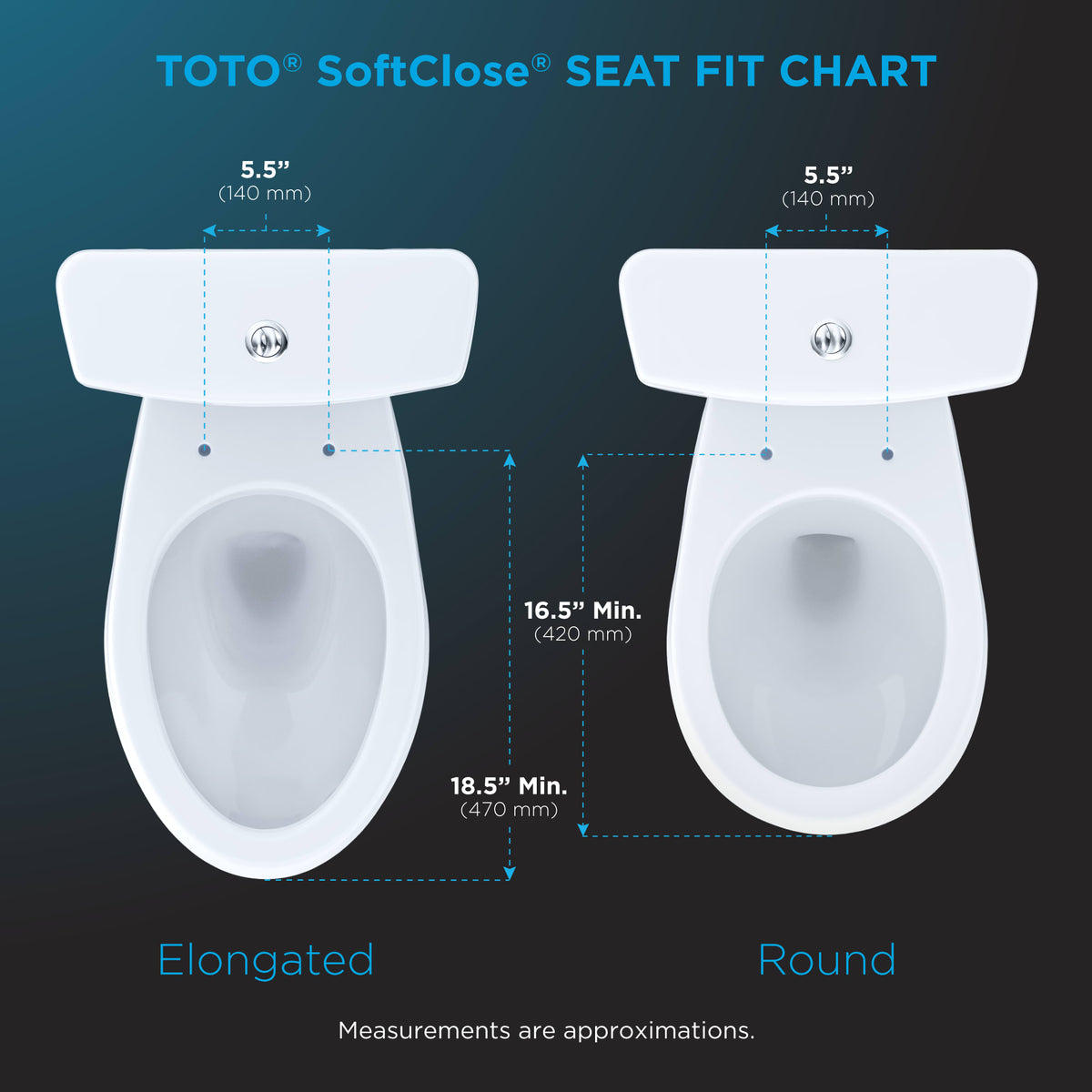 TOTO® SoftClose® Non Slamming, Slow Close Elongated Toilet Seat and Lid, Ebony - SS114#51