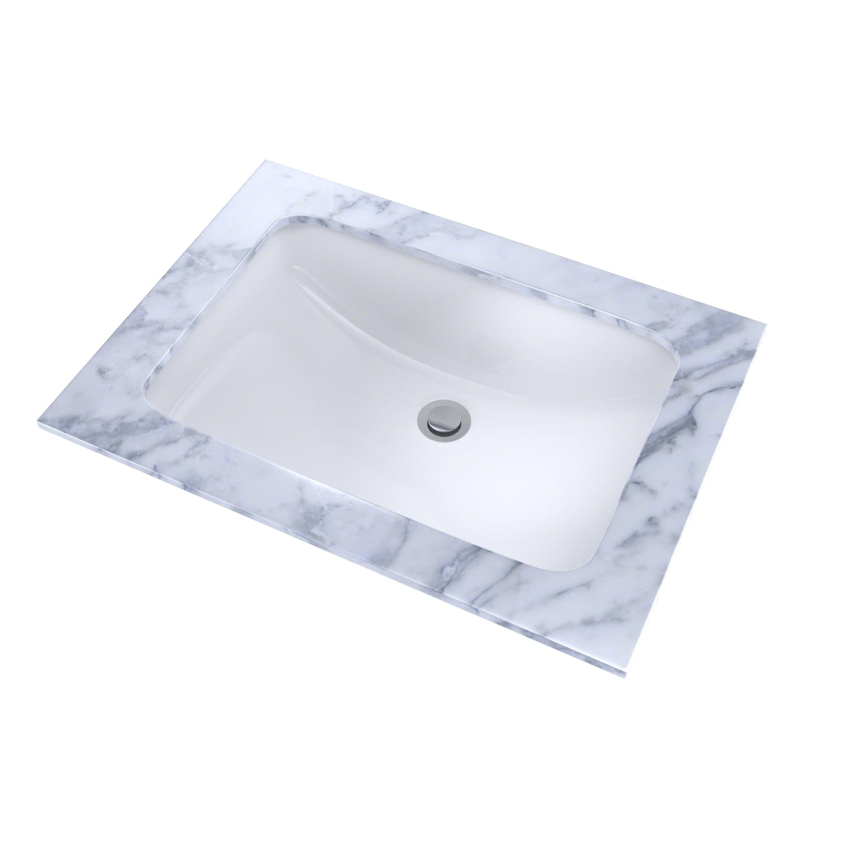 TOTO® 19" x 12-3/8" Rectangular Undermount Bathroom Sink with CEFIONTECT, Cotton White - LT542G#01
