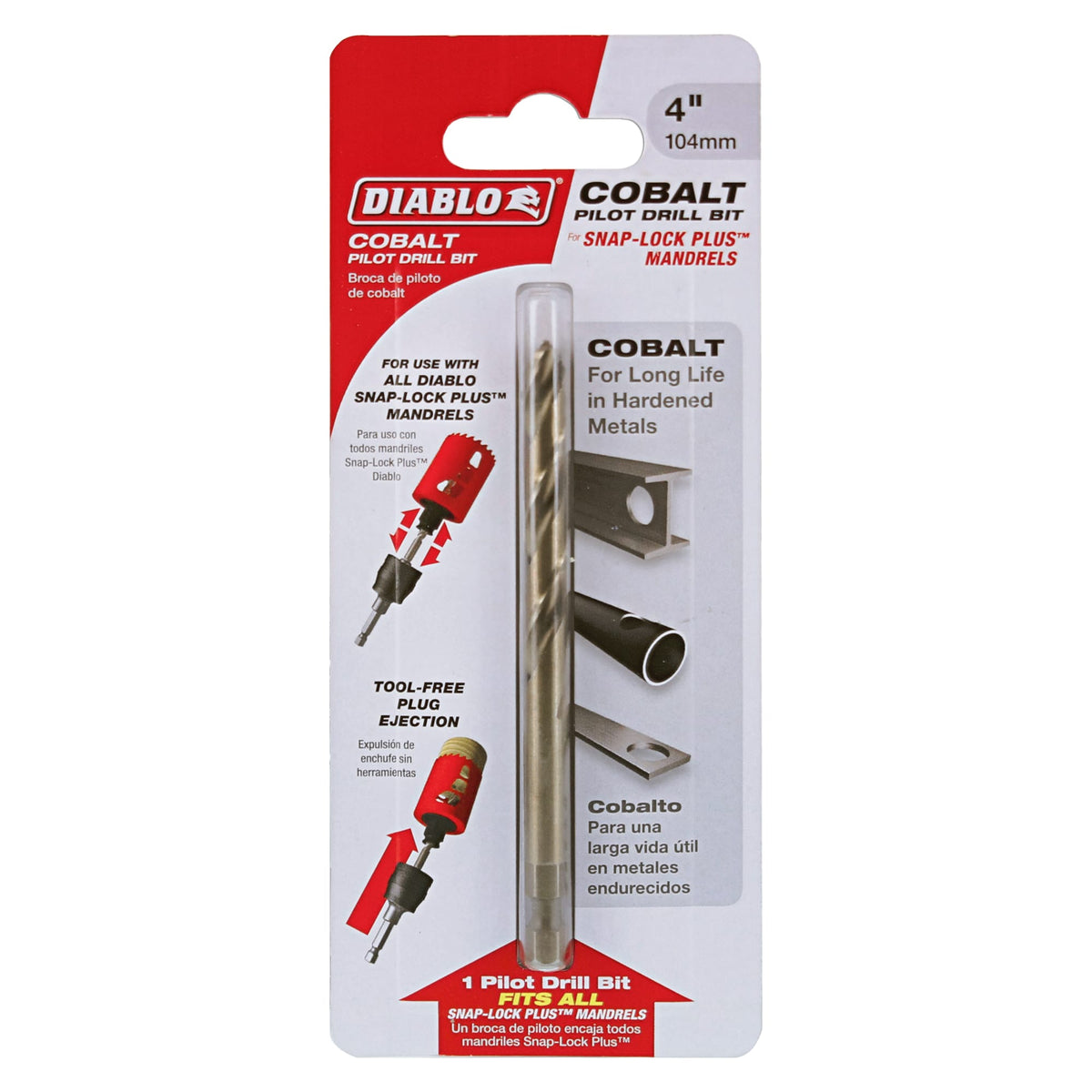 Diablo 4" Cobalt Pilot Drill Bit for Hardened Metals