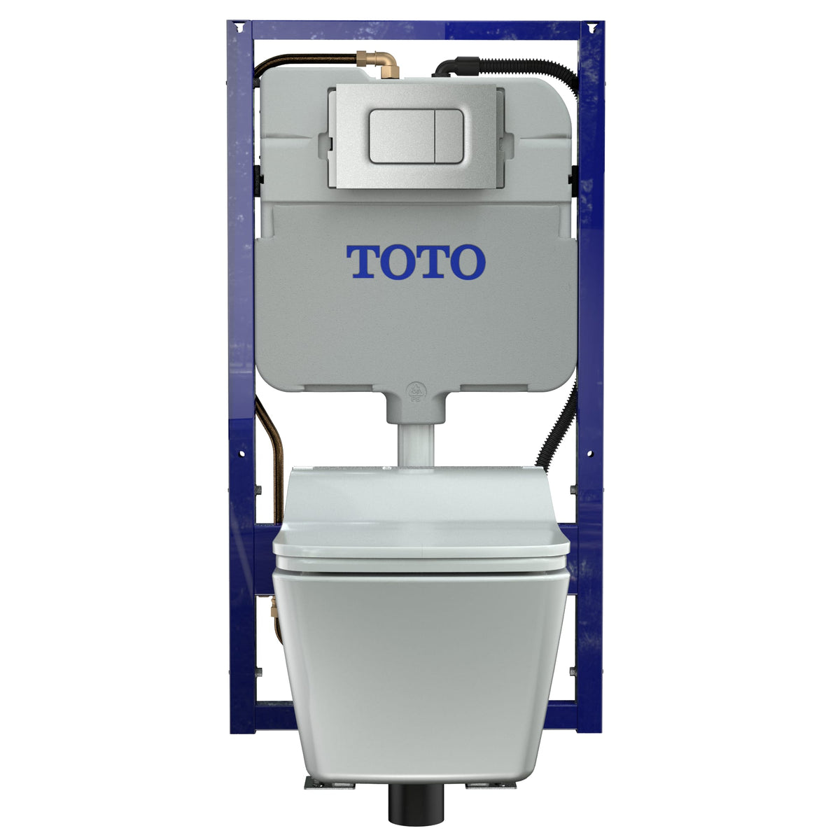 TOTO® SW WASHLET®+ Ready Square Electronic Bidet Toilet Seat with Auto Flush Ready Cotton White - SW4549AT60#01
