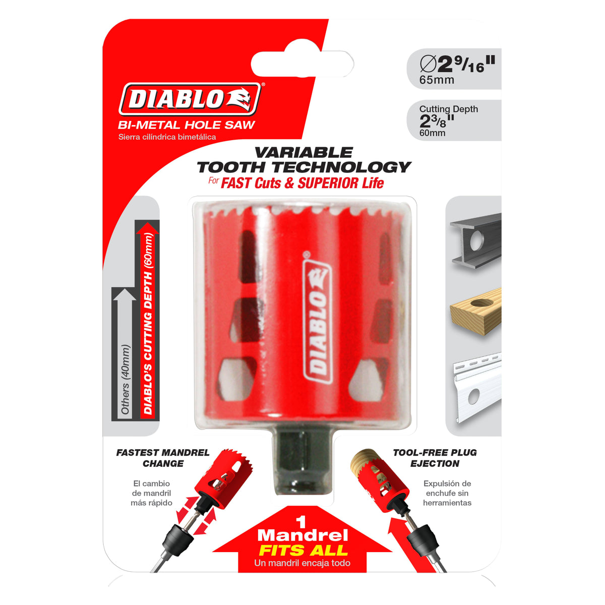 Diablo 2-9/16" Bi-Metal Hole Saw