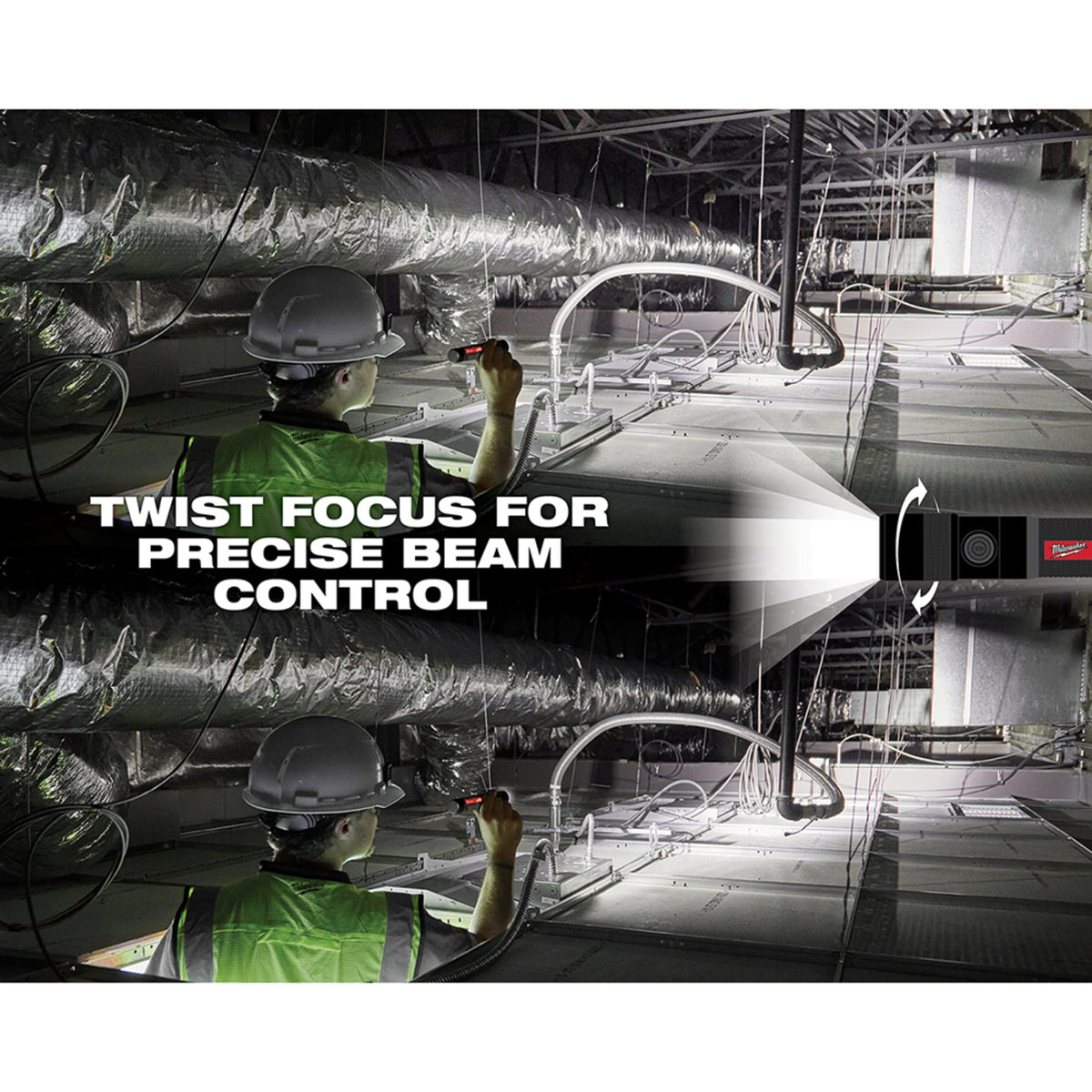 Milwaukee Tools USB Rechargeable 1100L Twist Focus Flashlight