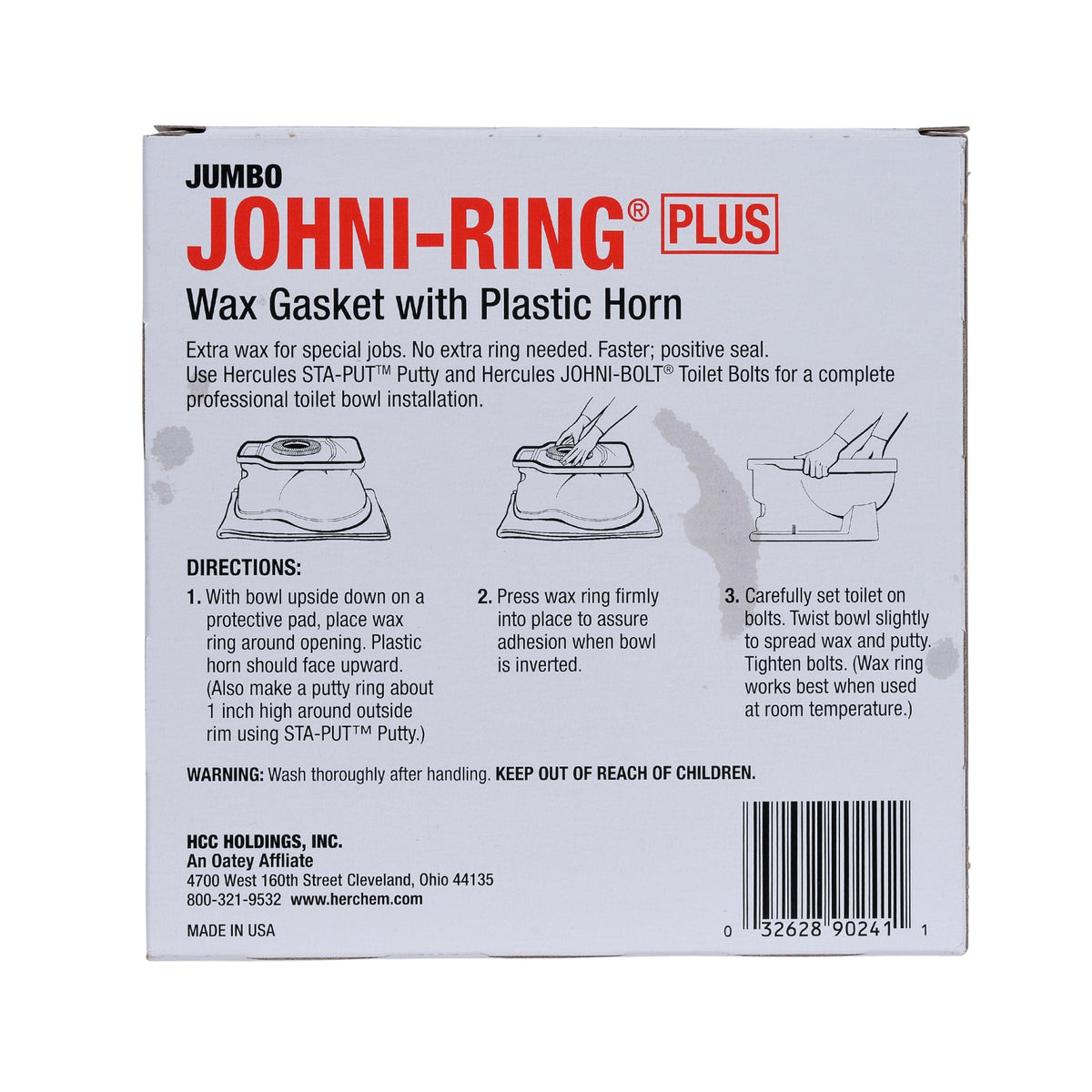 Hercules® 3 in. or 4 in. Johni-Ring® Jumbo Size with Plastic Horn