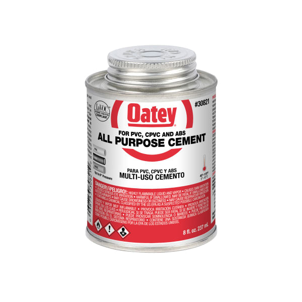 Oatey® 8 oz. All-Purpose ABS, PVC and CPVC Clear Cement