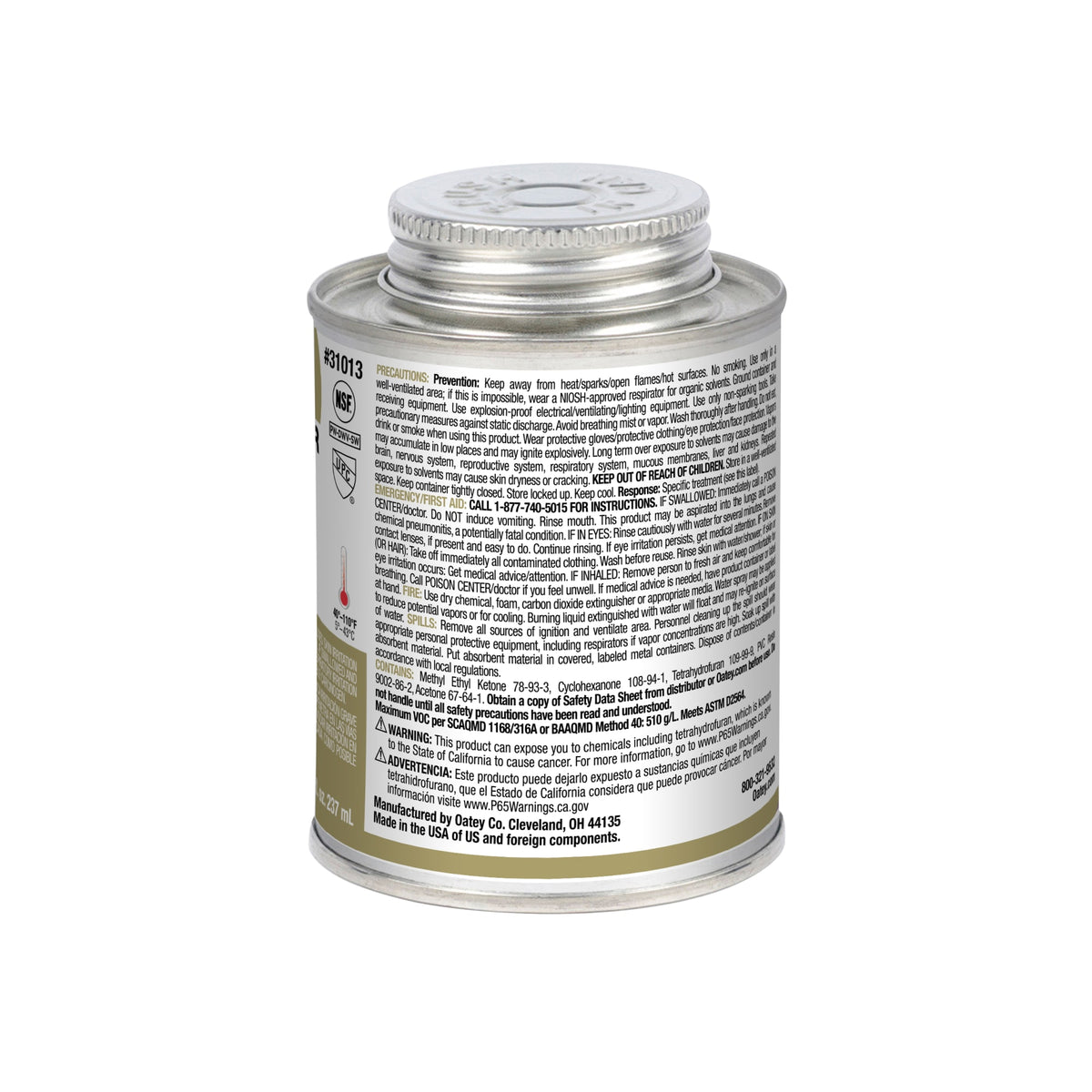 Oatey® 8 oz. PVC Regular Body Clear Cement