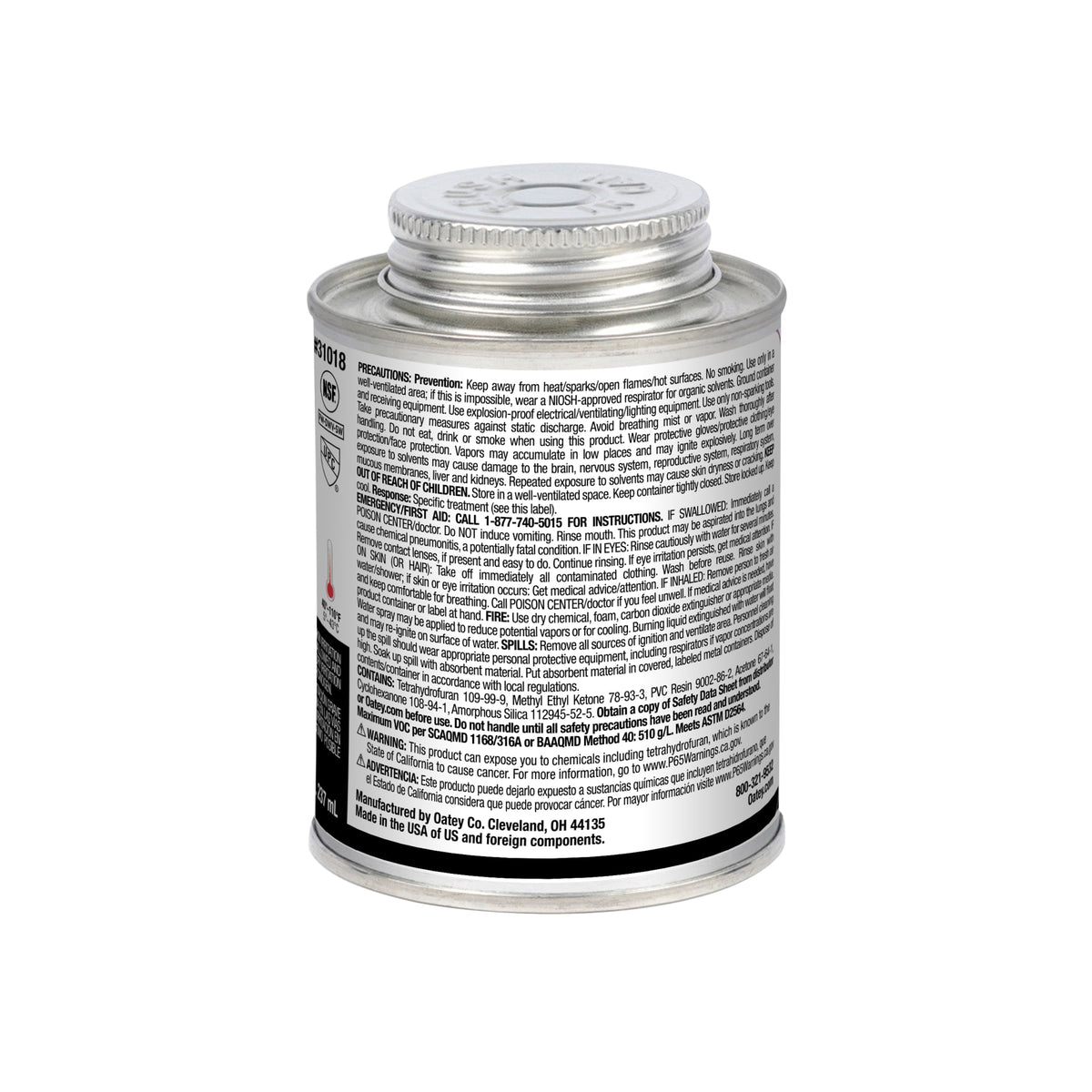Oatey® 8 oz. PVC Medium Body Clear Cement