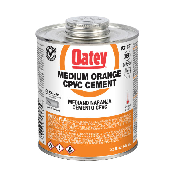 Oatey® 32 oz. CPVC Medium Body Orange Cement