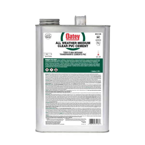 Oatey® Gallon PVC All Weather Clear Cement
