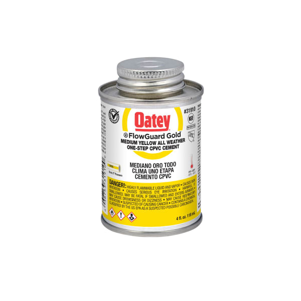 Oatey® 4 oz. CPVC All Weather FlowGuard Gold® 1-Step Yellow Cement
