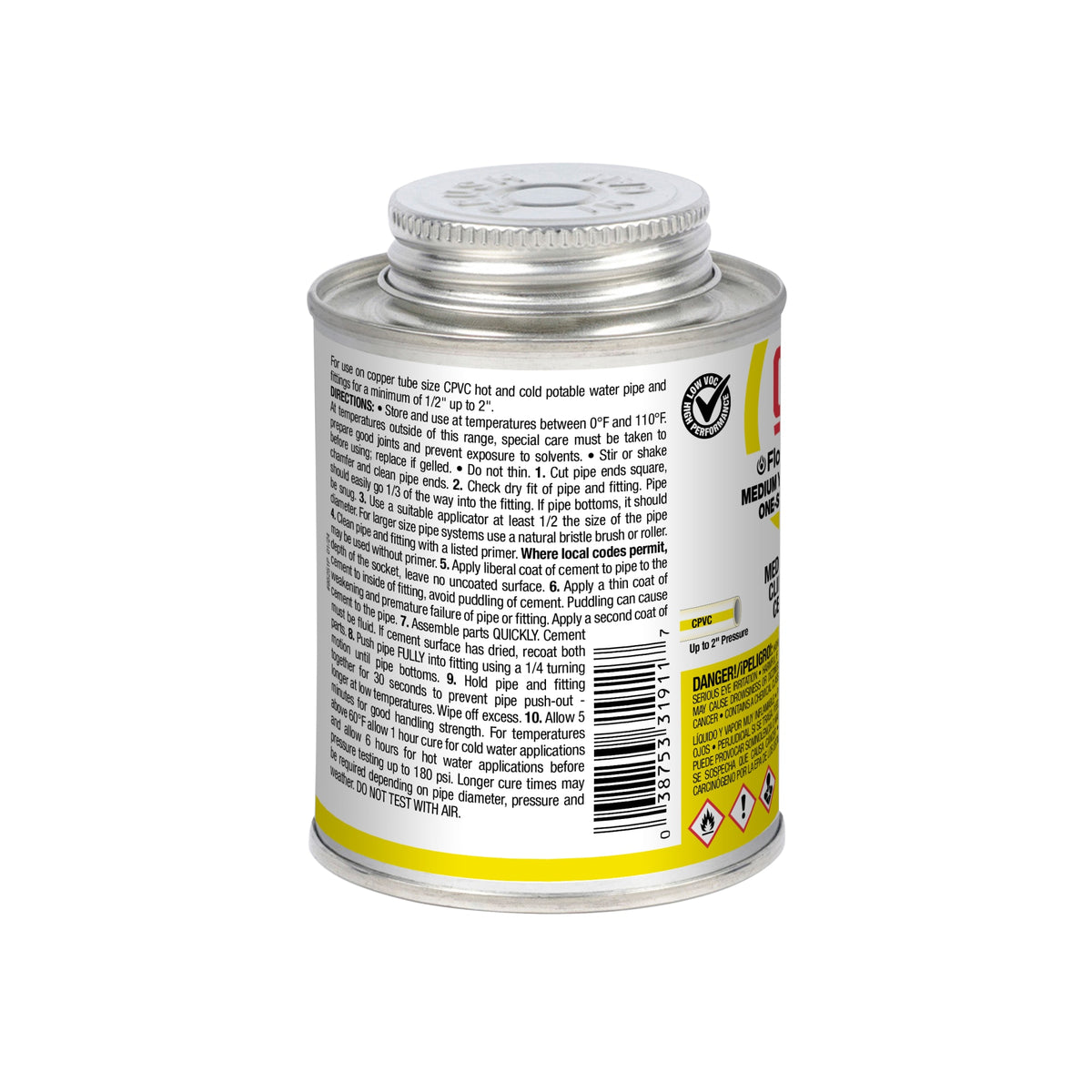 Oatey® 8 oz. CPVC All Weather FlowGuard Gold® 1-Step Yellow Cement