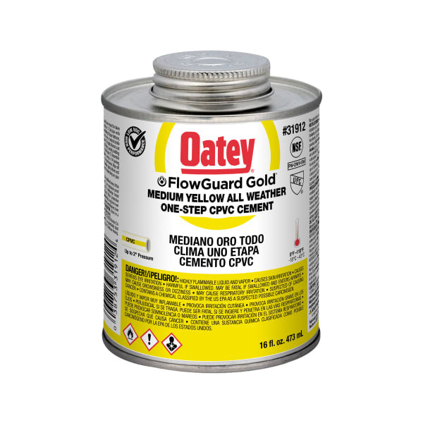 Oatey® 16 oz. CPVC All Weather FlowGuard Gold® 1-Step Yellow Cement