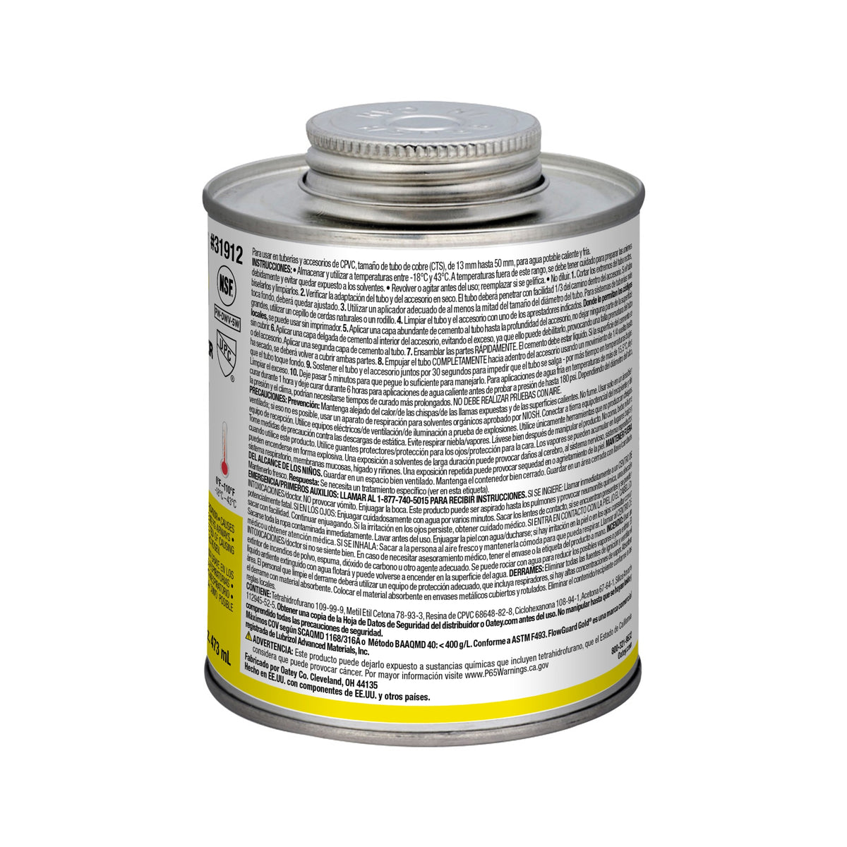 Oatey® 16 oz. CPVC All Weather FlowGuard Gold® 1-Step Yellow Cement