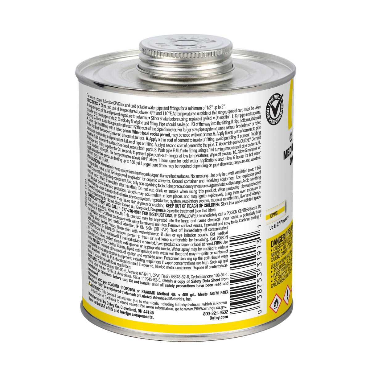 Oatey® 32 oz. CPVC All Weather FlowGuard Gold® 1-Step Yellow Cement